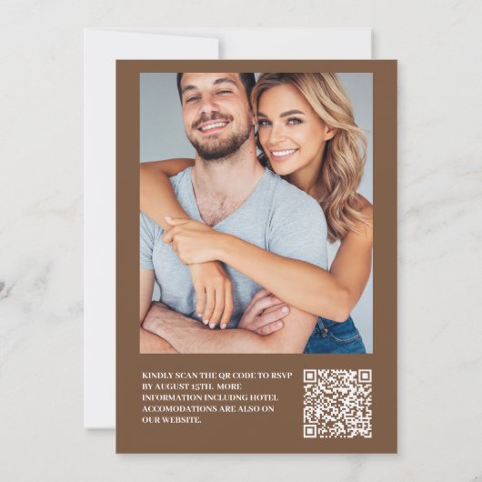 Southwestern Country Ranch Western Wedding QR Code Einladung (Rückseite)