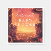 Southwestern Cowboy Boots Baby Shower Serviette (Vorderseite)