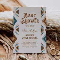 Southwestern Cowgirl Babydusche Einladung