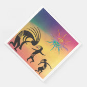 Southwestern Dance Party Kokopelli Napkins Serviette (Ecke)
