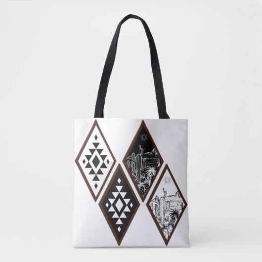 Southwestern Desert Diamond Tote Bag Tasche (Vorderseite)