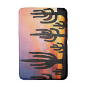 Southwestern Desert Landscape Cactus Sunrise Image Badematte (Vorderseite Vertikal)