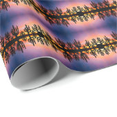 Southwestern Desert Landscape Cactus Sunrise Image Geschenkpapier (Rolleneckpunkt)