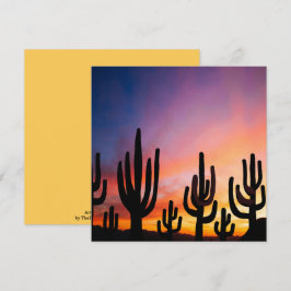 Southwestern Desert Landscape Cactus Sunrise Image Karte