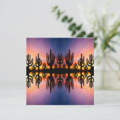 Southwestern Desert Landscape Cactus Sunrise Image Karte (Stehend Vorderseite)