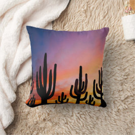 Southwestern Desert Landscape Cactus Sunrise Image Kissen