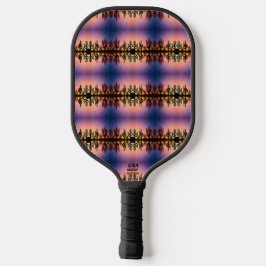 Southwestern Desert Landscape Cactus Sunrise Image Pickleball Schläger