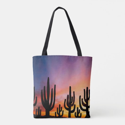 Southwestern Desert Landscape Cactus Sunrise Image Tasche (Rückseite)