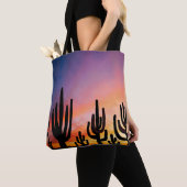 Southwestern Desert Landscape Cactus Sunrise Image Tasche (Von Nahem)