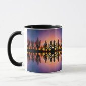 Southwestern Desert Landscape Cactus Sunrise Image Tasse (Links)