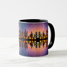 Southwestern Desert Landscape Cactus Sunrise Image Tasse