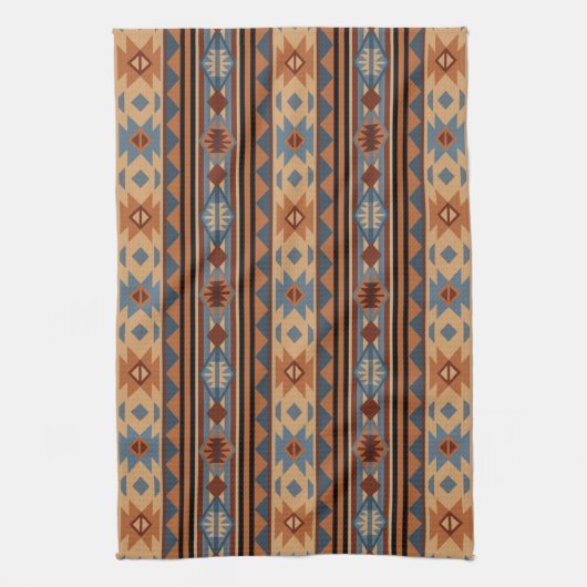 Southwestern Design Adobe Tan Grau Brown Handtuch (Vertikal)