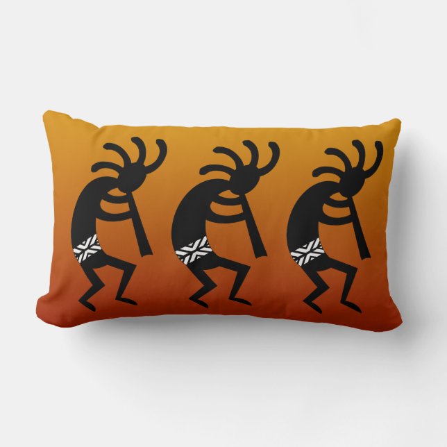 Southwestern Design Kokopelli Lendenkissen (Vorderseite)