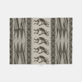 Southwestern Design Kokopelli Tribal Aztec Muster Fleecedecke (Vorderseite (Horizontal))