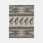 Southwestern Design Kokopelli Tribal Aztec Muster Fleecedecke (Vorderseite)