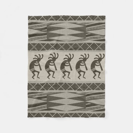 Southwestern Design Kokopelli Tribal Aztec Muster Fleecedecke (Vorderseite)