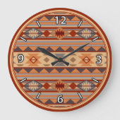 Southwestern Design Tan Große Wanduhr (Vorderseite)