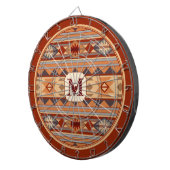 Southwestern Design Tan Monogram Dartscheibe (Vorderseite rechts)