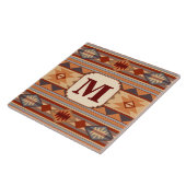 Southwestern Design Tan Monogram Fliese (Seite)