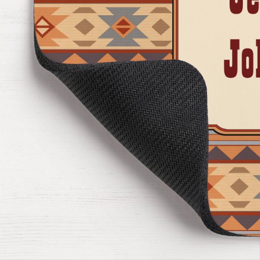 Southwestern Design Tan Monogram Mousepad (Ecke)