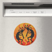 Southwestern Design Tribal Sun Kokopelli Magnet (In Situ (Geschirrspüler))