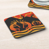 Southwestern Design Wüste Sunset Kokopelli Untersetzer (Linke Seite)