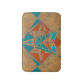 Southwestern Desk Indian Star Design Art Badematte (Vorderseite Vertikal)