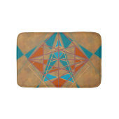 Southwestern Desk Indian Star Design Art Badematte (Vorderseite)