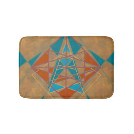 Southwestern Desk Indian Star Design Art Badematte