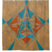Southwestern Desk Indian Star Design Art Duschvorhang (Vorderseite)