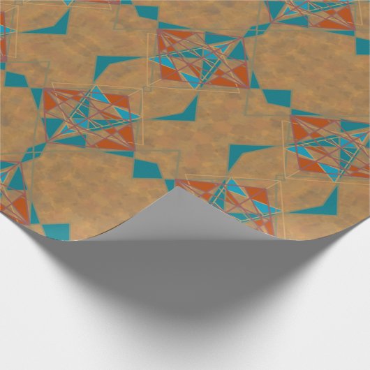 Southwestern Desk Indian Star Design Art Geschenkpapier (Ecke)