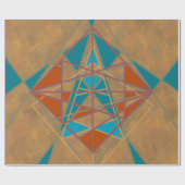 Southwestern Desk Indian Star Design Art Geschenkpapier (Flach)