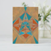 Southwestern Desk Indian Star Design Art Karte (Stehend Vorderseite)