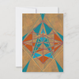 Southwestern Desk Indian Star Design Art Karte