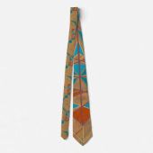 Southwestern Desk Indian Star Design Art Krawatte (Rückseite)