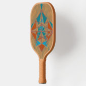 Southwestern Desk Indian Star Design Art Pickleball Schläger (Links)