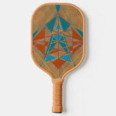 Southwestern Desk Indian Star Design Art Pickleball Schläger (Rückseite)