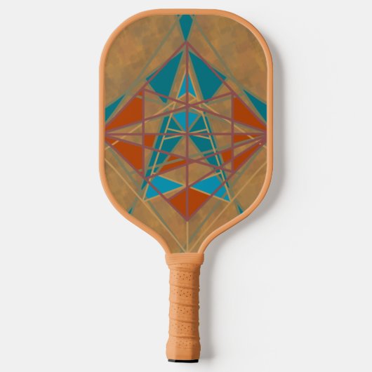 Southwestern Desk Indian Star Design Art Pickleball Schläger (Rückseite)
