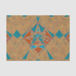 Southwestern Desk Indian Star Design Art Seidenpapier