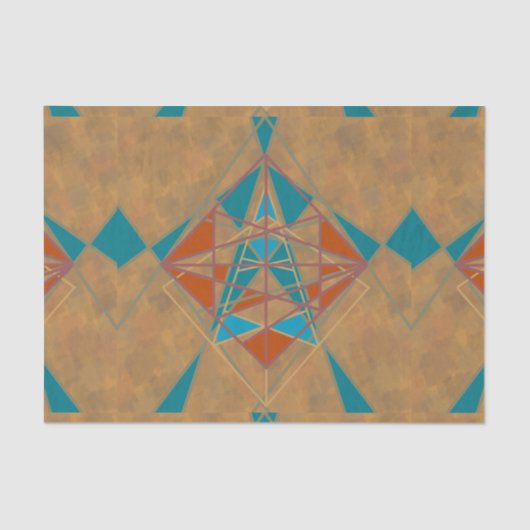 Southwestern Desk Indian Star Design Art Seidenpapier (Vorderseite)