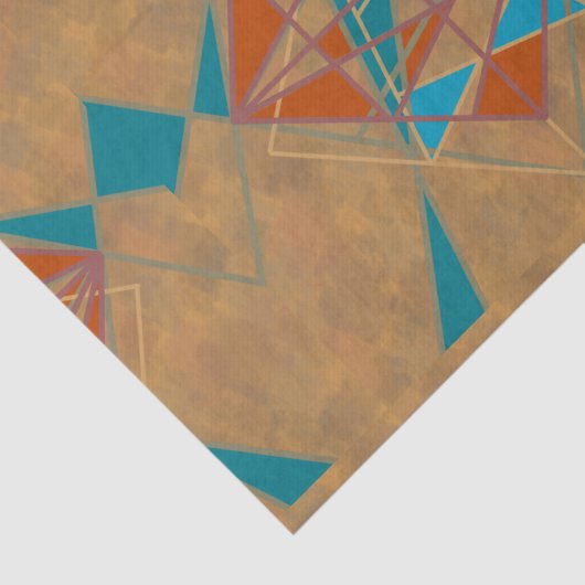 Southwestern Desk Indian Star Design Art Seidenpapier (Ausschnitt)