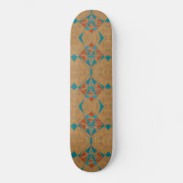 Southwestern Desk Indian Star Design Art Skateboard