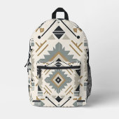 Southwestern Diamond Tribal Geometric Backpack Bedruckter Rucksack (Vorderseite)