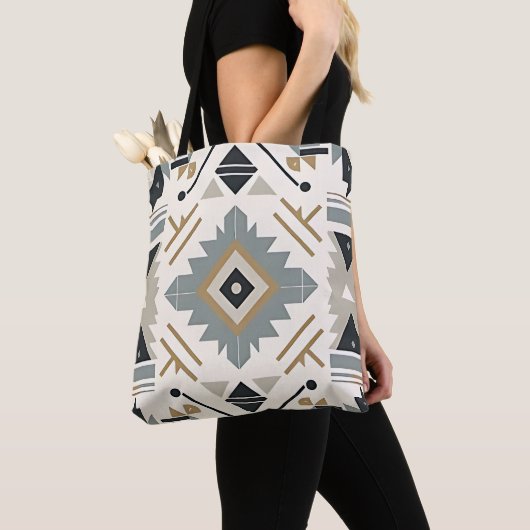 Southwestern Diamond Tribal Geometric Tote Bag Tasche (Von Nahem)