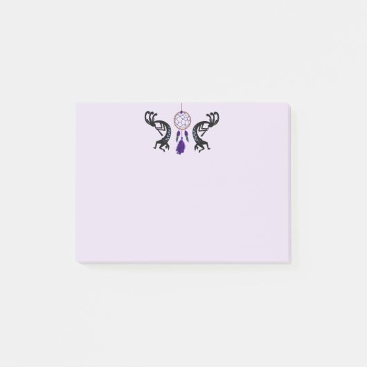 Southwestern Feather Kokopelli Notes Post-it Klebezettel (Vorderseite)