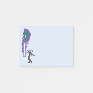 Southwestern Feather Kokopelli Post-it Notes Klebezettel
