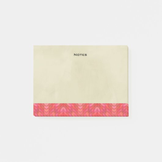 Southwestern Geometric Border on Cream Hintergrund Post-it Klebezettel (Vorderseite)