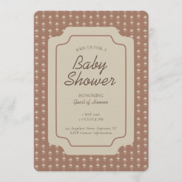 Southwestern Geometric Gender Neutral Brown Beige Einladung
