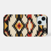 Southwestern Geometric Tapestry iPhone 15 Hülle (Rückseite (Horizontal))