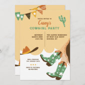 Southwestern Girl Birthday Party Einladung (Vorne/Hinten)